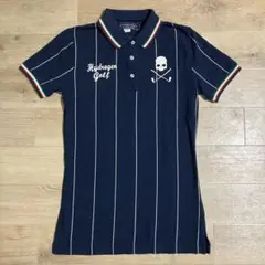HYDROGEN GOLF スカル刺繍 ポロシャツ L ネイビー ゴルフウェアのサムネイル