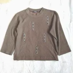 【Ritoa莉都亞】婦人服　ニットカットソー　Mサイズ　モスグリーン