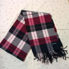 EASTBOY Venus チェック柄マフラー 赤黒ピンク
