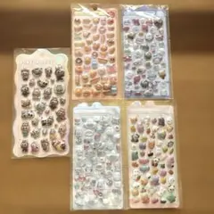 ボンボンドロップシール　5枚セット　ラブブ　ぷくぷくシール　ぷっくりシール