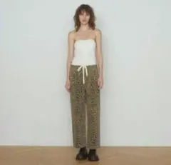 Searoomlynn ライトCanvasギャザーパンツ レオパード　M Searoomlynn ライトCanvasギャザーパンツ レオパード M - メルカリ