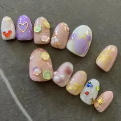 現品 ネイルチップ ディズニーネイル ラプンツェル グミシール付き