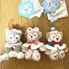 【タグ付】ダッフィー　ジェラトーニ　ぬいぐるみマスコット2014クリスマス