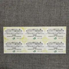 GALA湯沢スキー場 株主さまリフト優待割引券 6枚セットのサムネイル