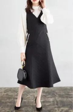 「tocco closet」 サロペットスカート M ブラック レディース