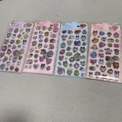 たまごっち　キャラクターシール　空気シール　4セット　ぷくぷくシール