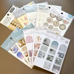シール 10点 まとめ売り ステッカー 手帳 日記 コラージュ 素材