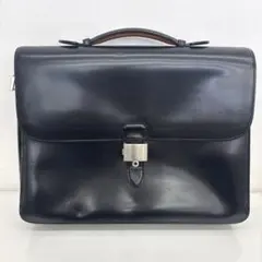 Kitamura ブリーフケース ビジネスバッグ オールレザー 型押しロゴ