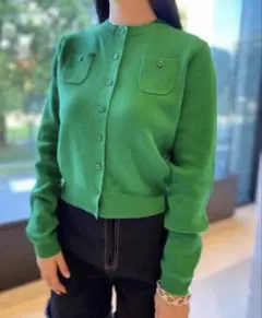 CABaN コットンカシミヤ クルー ネックカーディガン