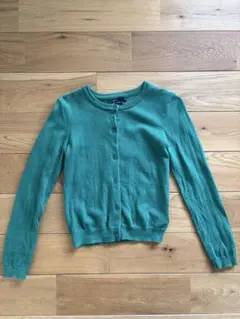【Gap kids】緑色 ボタン付き クルーネック　カーディガン