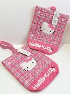 キティ キルティングシューズバッグ 新品 タグ付き 2004年 サンリオ