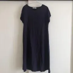 試着のみ　ナノユニバース　ロングワンピース　ネイビー