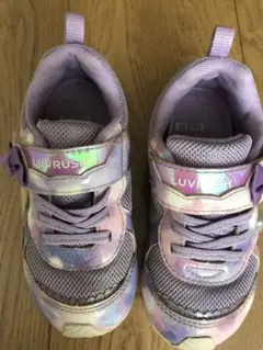 LUVRUSH キッズ スニーカー 紫色 16センチ