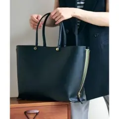 【E'POR】【A4対応】 Y BAG Wideサイドジップ横型トートバッグ）