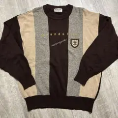 MUNSINGWEAR 日本製　ブラウン　クルーネックセーター LLサイズ