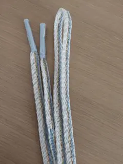 帯締め 爽やかな白×水色 金糸入り