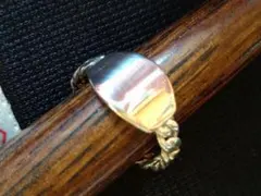 シルバー ツイストチェーンリング オーバル