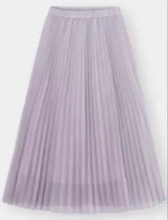 GU　オーガンジープリーツスカート　サイズM パープル　紫