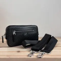 極美　Dunhill コントゥア クロスボディ ショルダーバッグ ボディバッグ