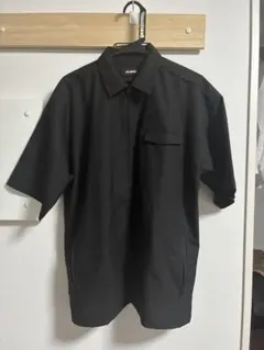 XLARGE 半袖 ジップアップシャツ ブラックのサムネイル