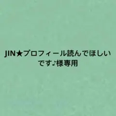 JIN★プロフィール読んでほしいです♪様専用