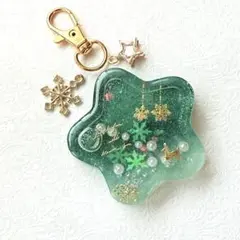 No.420 トナカイ 冬 シャカシャカキーホルダー シェイカー レジン