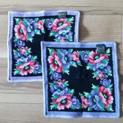 FEILER 花柄タオル地ハンカチ 2枚セット