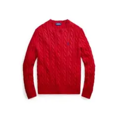 Polo Ralph Lauren M ケーブル編みレッドセーター