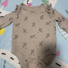 花柄ロンパース ベージュ 長袖　GAP