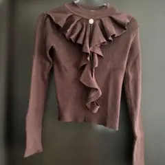 GRL フリル付き長袖トップス Sサイズ