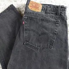 90s USA製 リーバイス505 ワイド ブラックデニムパンツ W42 L30
