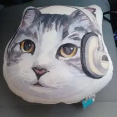 Cats Nap Time クッション 猫 ヘッドホン柄 - メルカリ