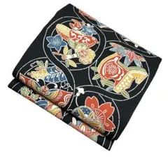 相良刺繍 袋帯 刺繍 幾何学模様 正絹 お太鼓柄 ロングサイズ D520 相良刺繍 袋帯 刺繍 幾何学模様 正絹 お太鼓柄 ロングサイズ D520