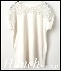 Hunch レース切り替え　アイボリー 半袖Tシャツ Mのサムネイル