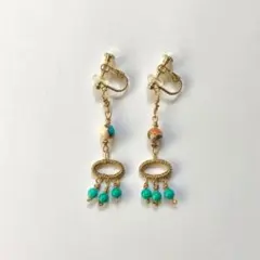 天然ターコイズのイヤリング