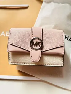 Michael Kors 三つ折り財布 ピンク/ホワイト