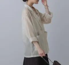 【GLOBAL WORK】シアーテーラードジャケットのサムネイル