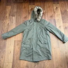 チャオパニック　オリーブ　ファー付きモッズコート　L