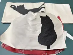 【廃盤品】猫柄！ニコアンティーク 作り帯／つけ帯のサムネイル