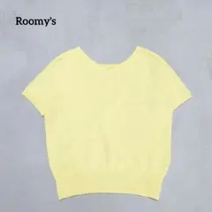 G2-3825　半袖 ニット トップス　ショート丈　Vネック　F【ルーミーズ】