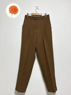 S アーバンリサーチ　イージーパンツ　センタープレス　ブラウン　伸縮　ポケット