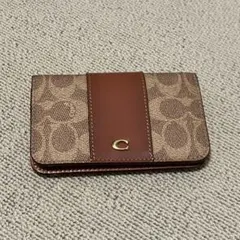 Coach モノグラム 二つ折り財布 ブラウン