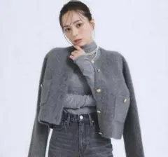 2025年最新】ラクーンブレンドノーカラーニットジャケットの人気