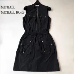 MICHAEL Michael Kors ミリタリーワンピース ブラック Sのサムネイル