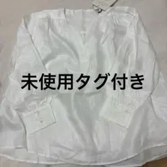 新品 タグ付きUtao: ウタオ麻リネン100% スキッパー ブラウス