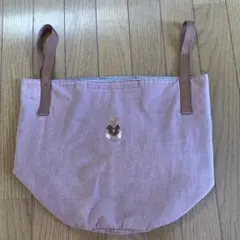 クマ刺繍茶色トートバッグ