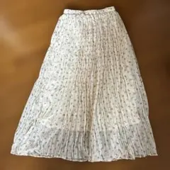 Heather フラワープリント ロングスカート