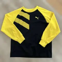 PUMA 長袖カットソー 黒/黄 140