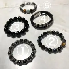 天然石ビーズブレスレット5点セット