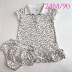 【 used】ラルフローレン ガールズワンピース＆ブルマ 24M/90
